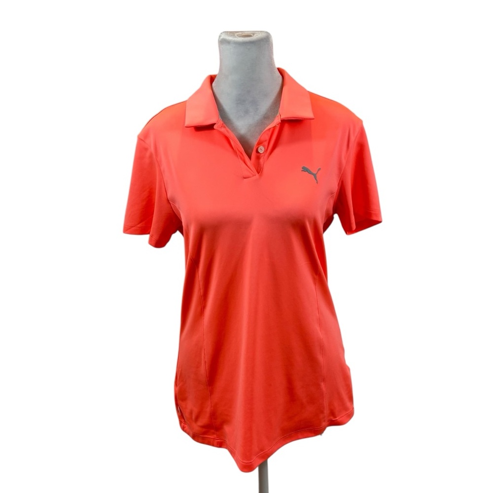 Ladies Puma Golf Coral Short Sleeve Polo Shirt Size Medium